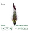 GloboStar® Artificial Garden BLOODY PAMPAS GRASS 20110 Τεχνητό Διακοσμητικό Φυτό Αιματόφυλλο Γρασίδι της Πάμπας Υ150cm